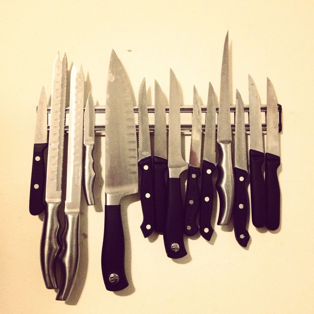 magnetic strip for knife storage